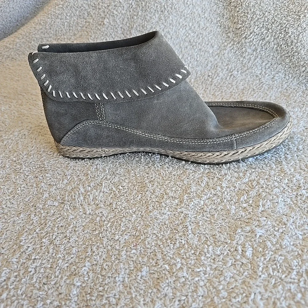 UGG Varney Women's Flat Ankle Boots Rear Zip‎ Booties Slate Gray Suede Sz 8.5
